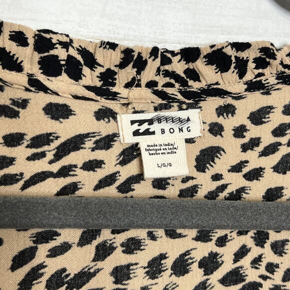Billabong Starry Nights Leopard Print Top Size Large - Picture 4 of 11